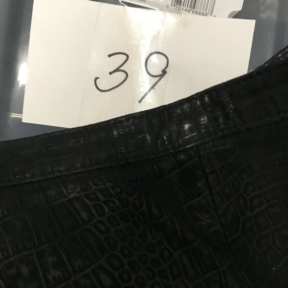 Overland Womens Embossed Black Leather Pencil Skirt Size XS-0 U.S.A. - Picture 7 of 7